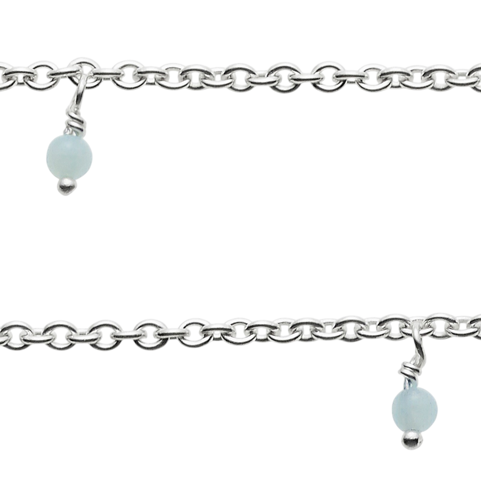 Collier mit 8 Amazonith Steinen und Schnecken Anhänger, silber