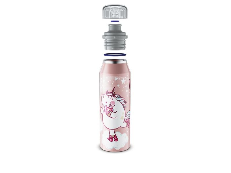Alfi Thermosflasche Kids Unicorn 500 ml, Rosa Isolierflasche