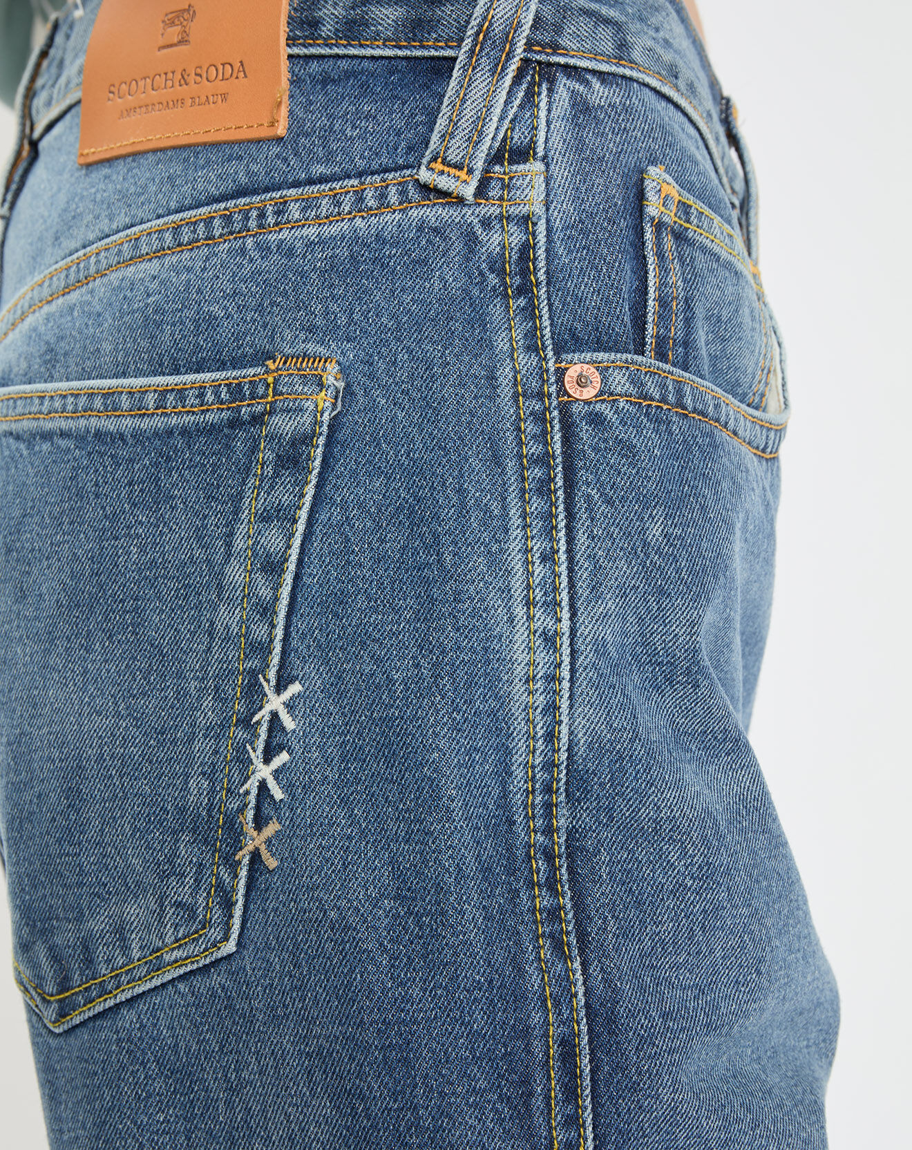 Scotch & Soda Jean Straight Coton Organic bleu jean moyen