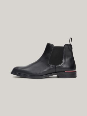 Botas Chelsea de couro de cano baixo
