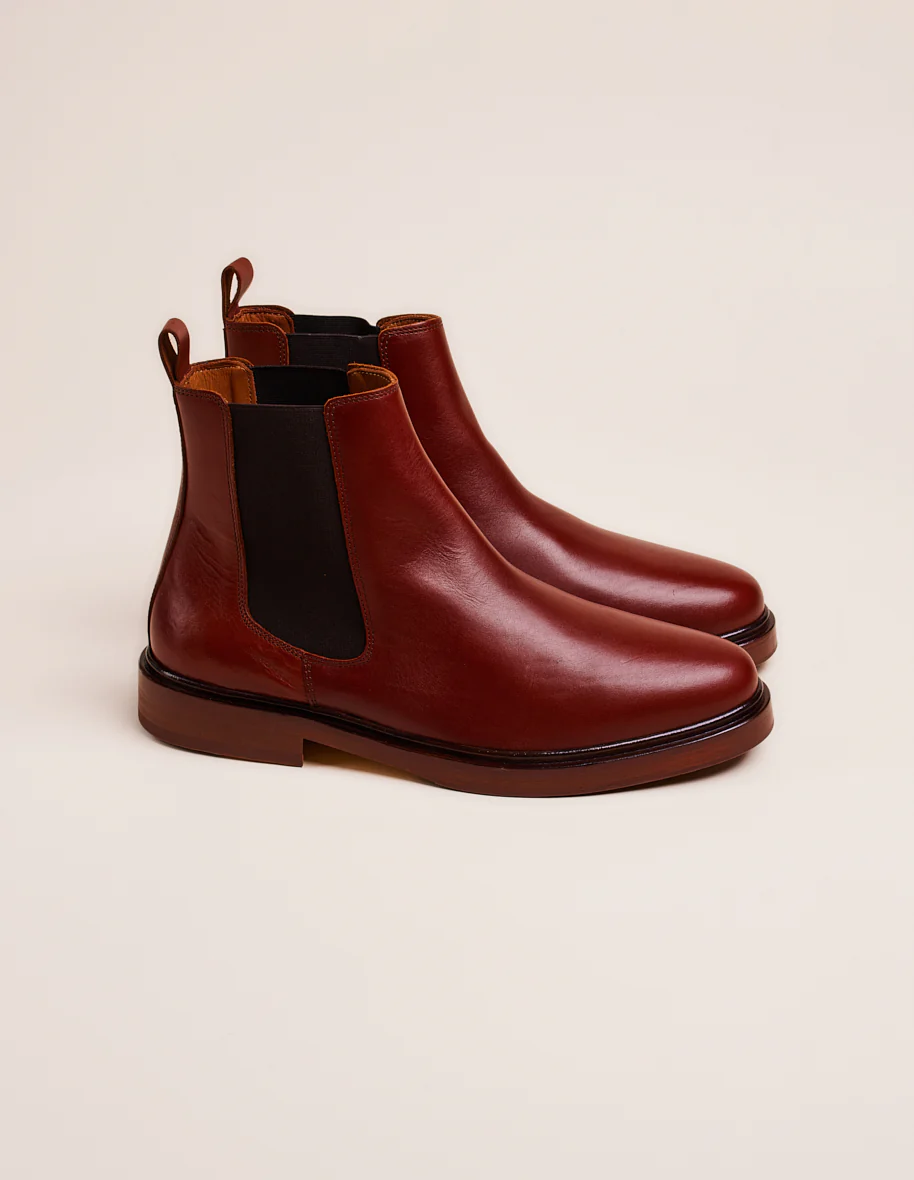 Bottines Nicolas - Cuir cognac