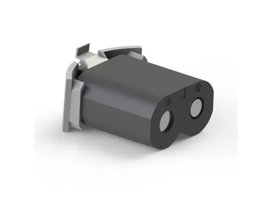 BELLECOUR LITERIE | Jeu de pieds de lit cylindriques (2 lumineux + 2 métal Gris)