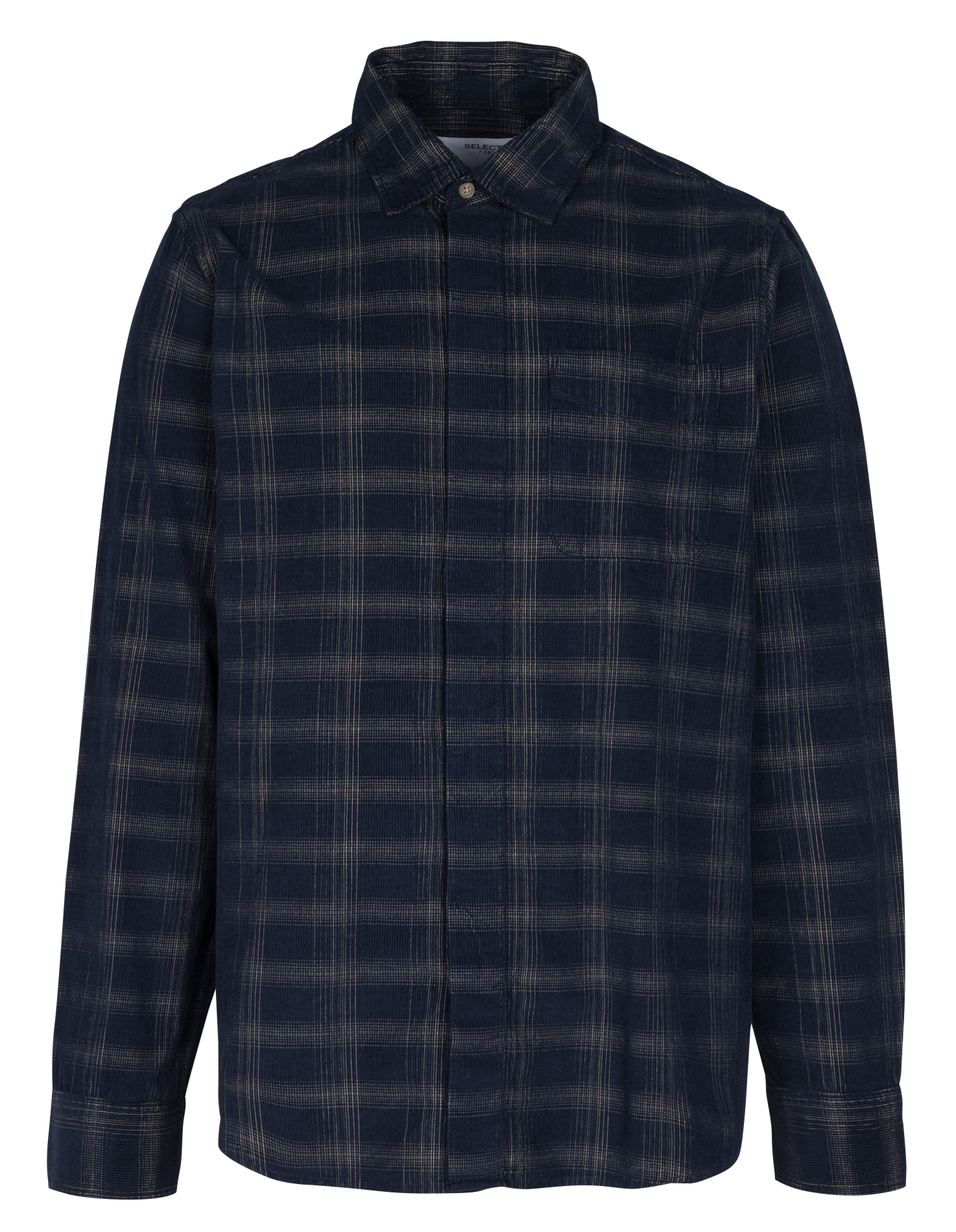 Chemise col classique en coton | Bleu
