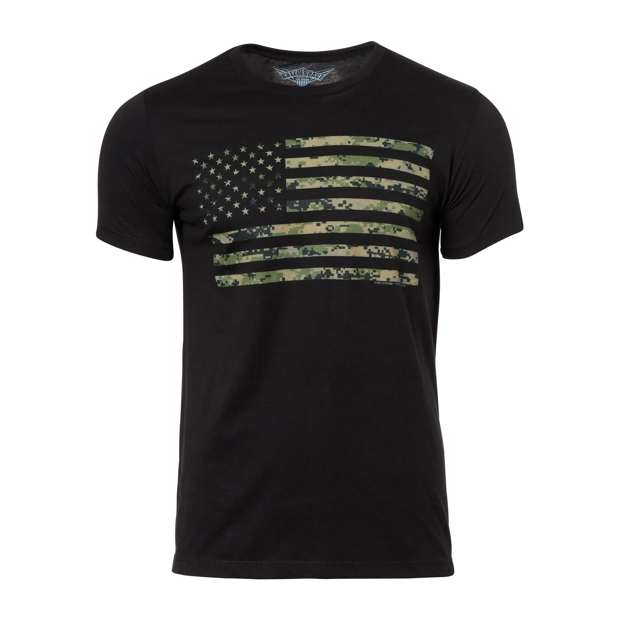 7.62 Design -  T-Shirt USMC Woodland Marpat Flag