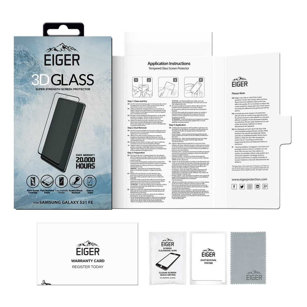Samsung Galaxy S21 FE 5G 3D Panzer Glas Displayschutz Case Friendly mit Rahmen (EGSP00764) - Schwarz