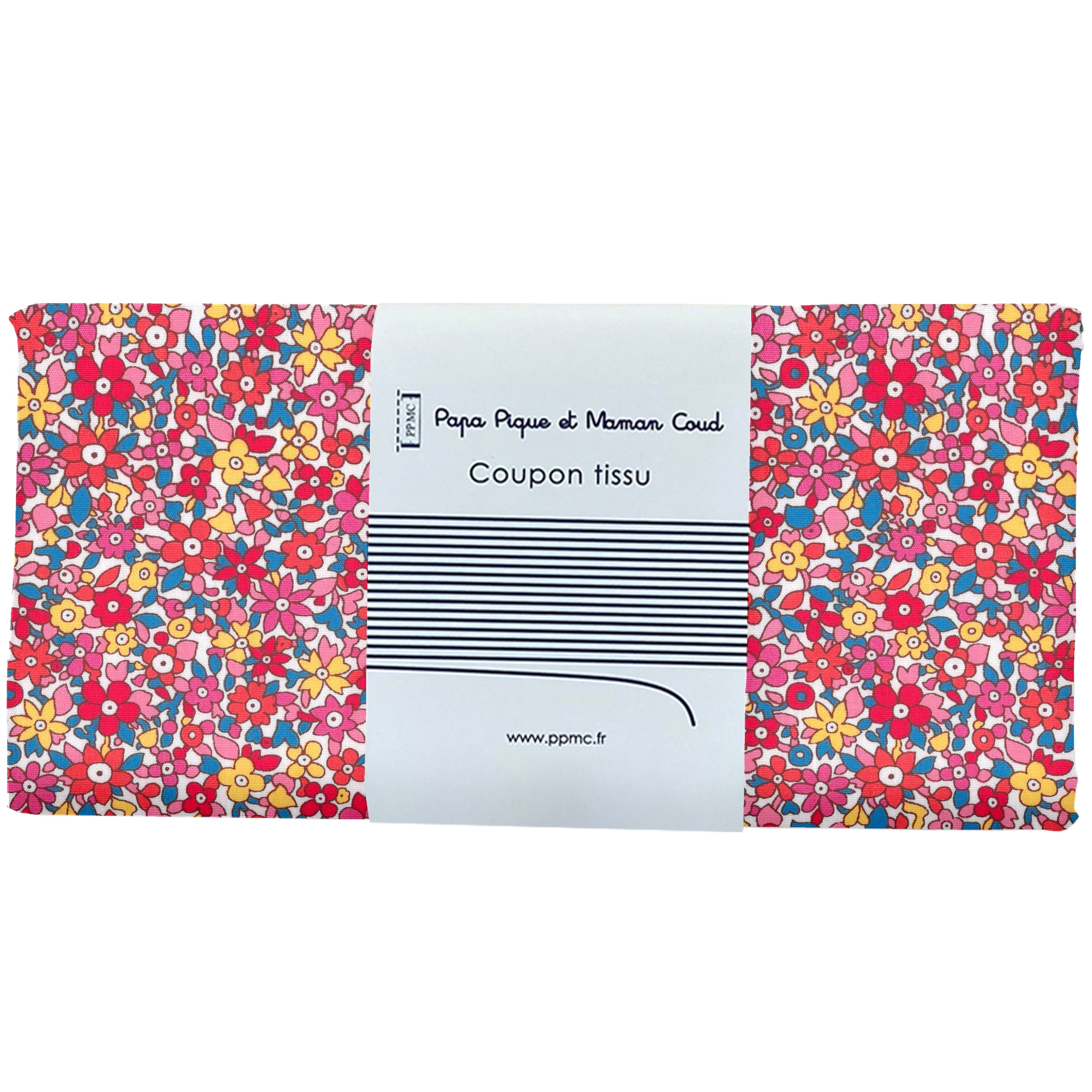 Coupon Tissu 50 Cm Cocktail De Fleurs