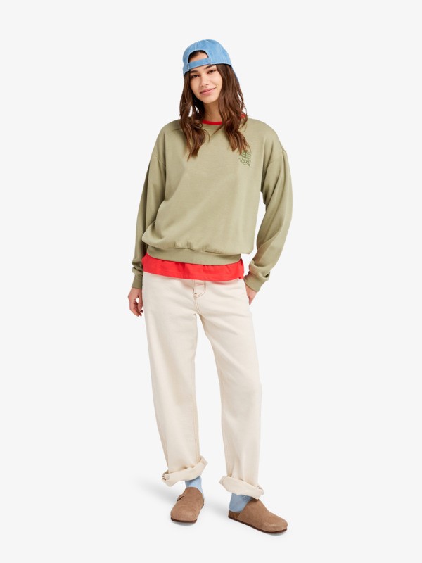Surfing By Moonlight Sweat doux et confortable Vert Femme