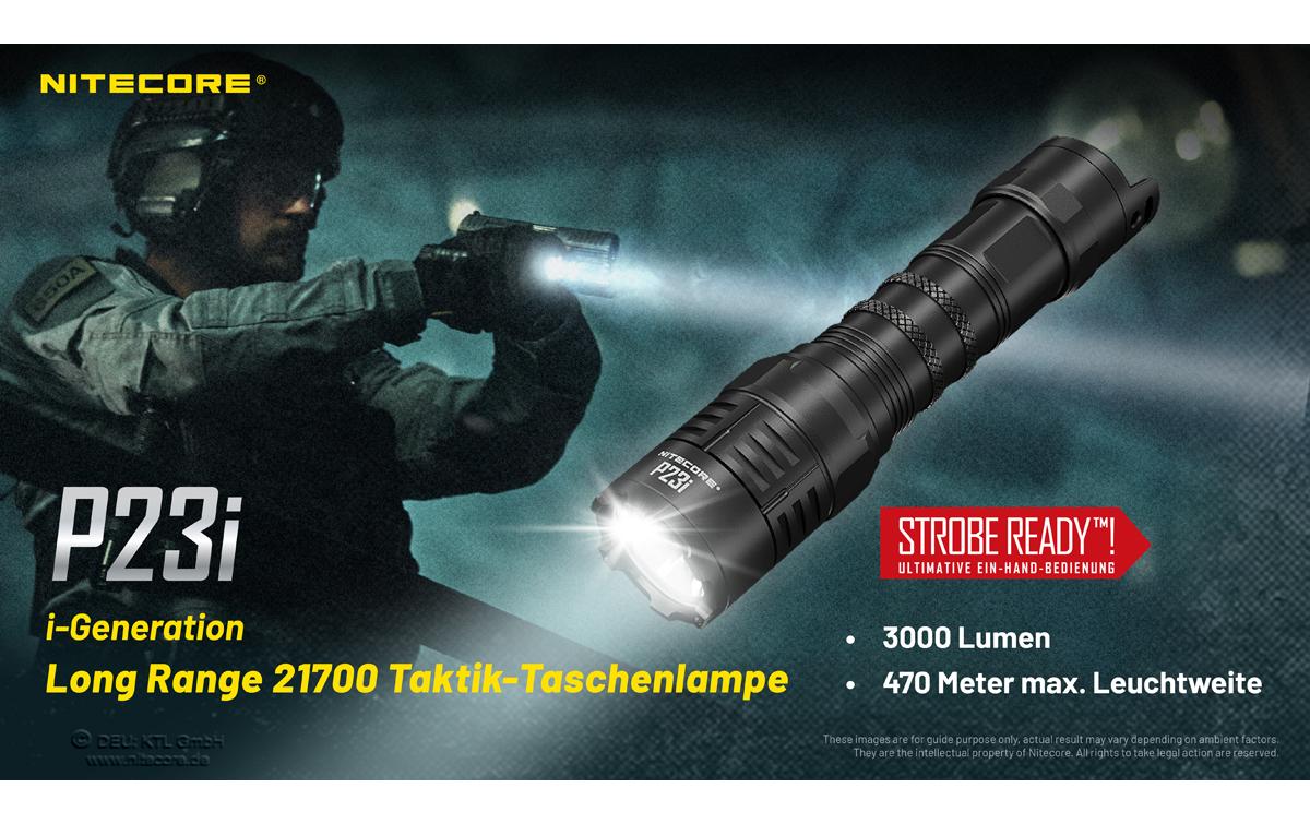 Taschenlampe P23i 3000 LumenLED-Taschenlampe