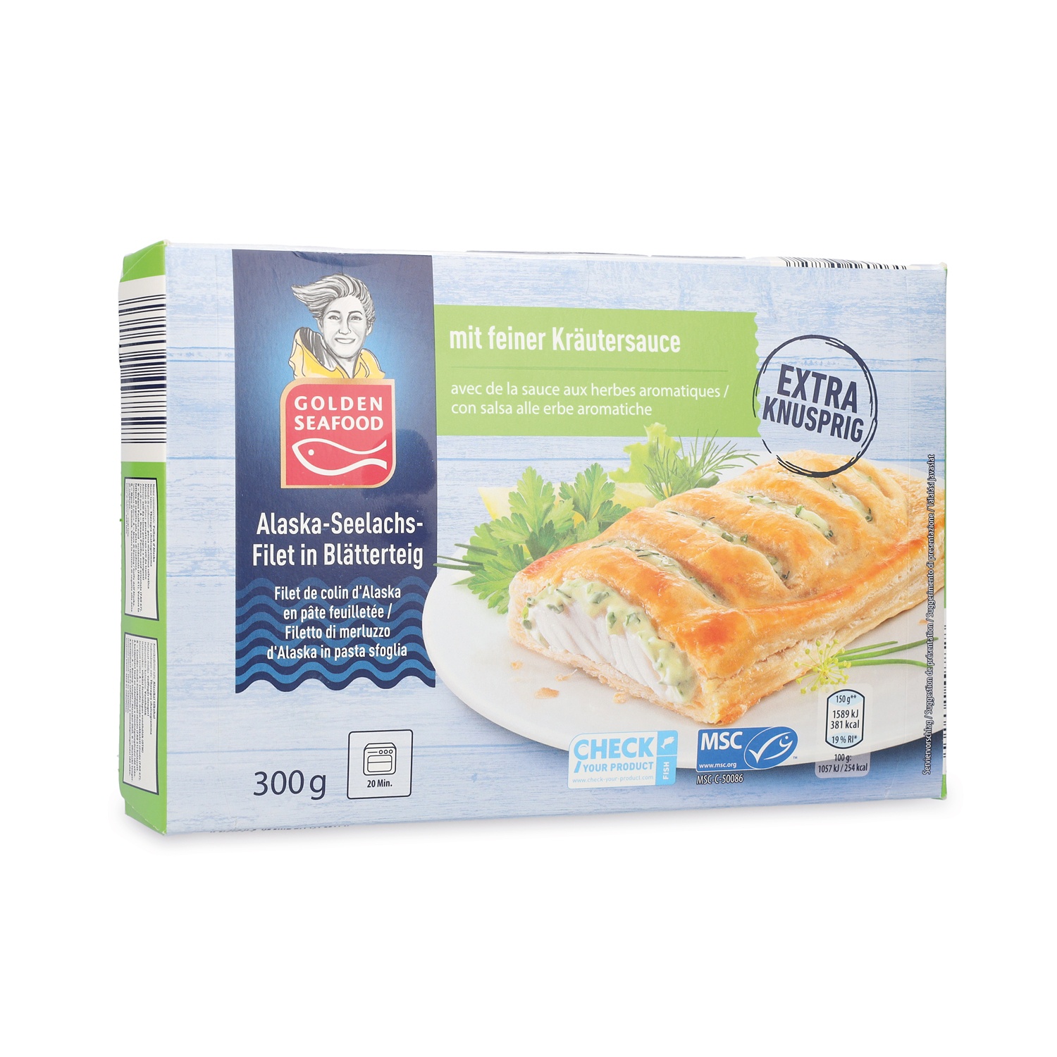 ALMARE SEAFOOD Fisch im Blätterteig, Kräuter 300 g