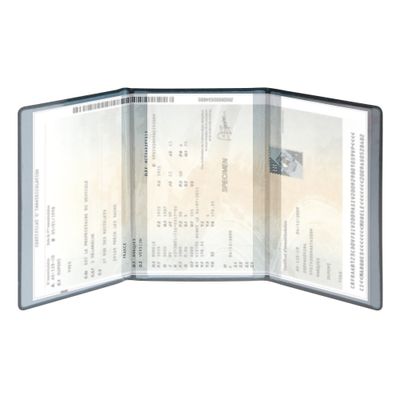 Etui Denim pour carte grise - 8,5 x 13,2 cm - Bleu - Exacompta
