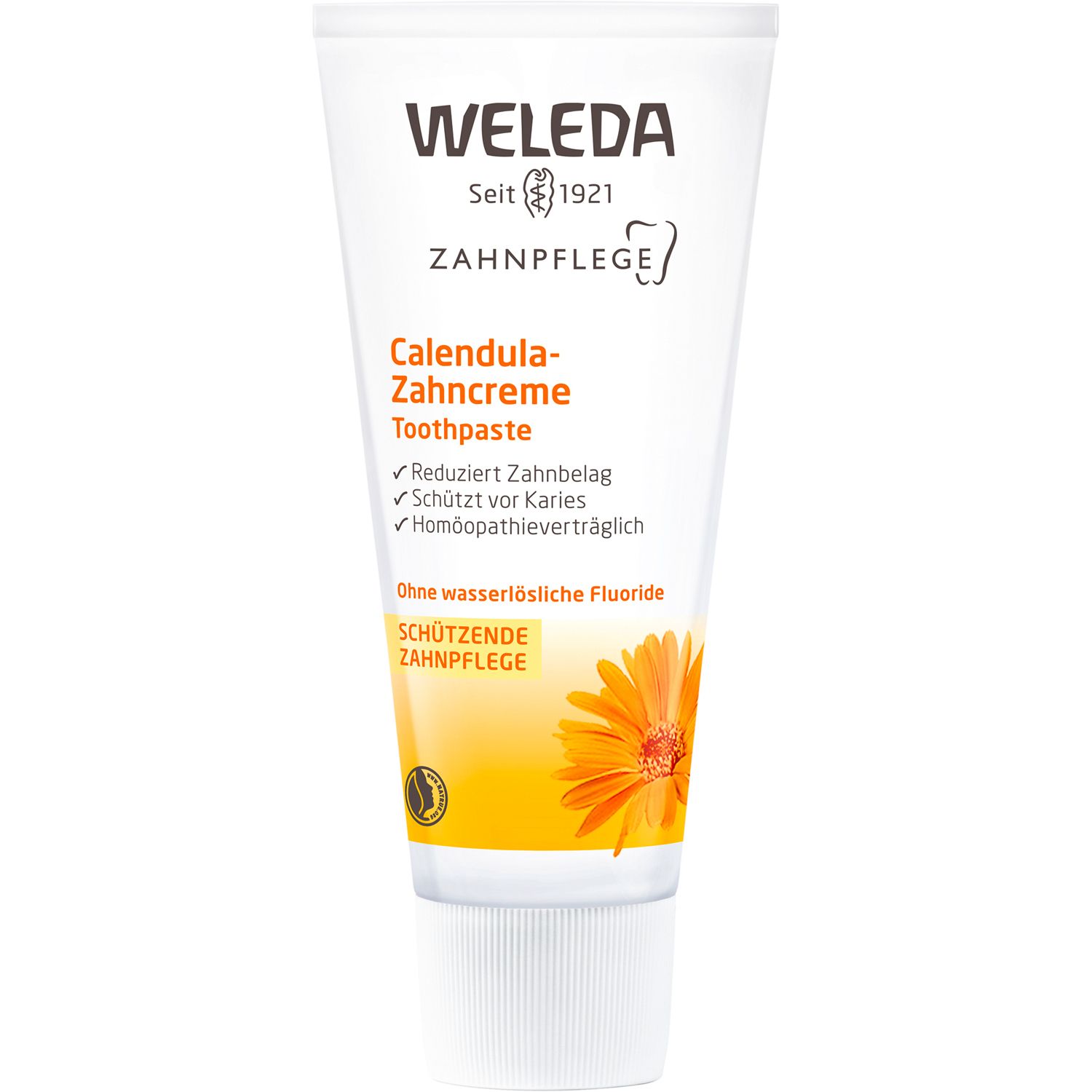 Weleda Calendula-Zahncreme - mit mineralischem Putzkörper reinigt die Zähne sanft & gründlich