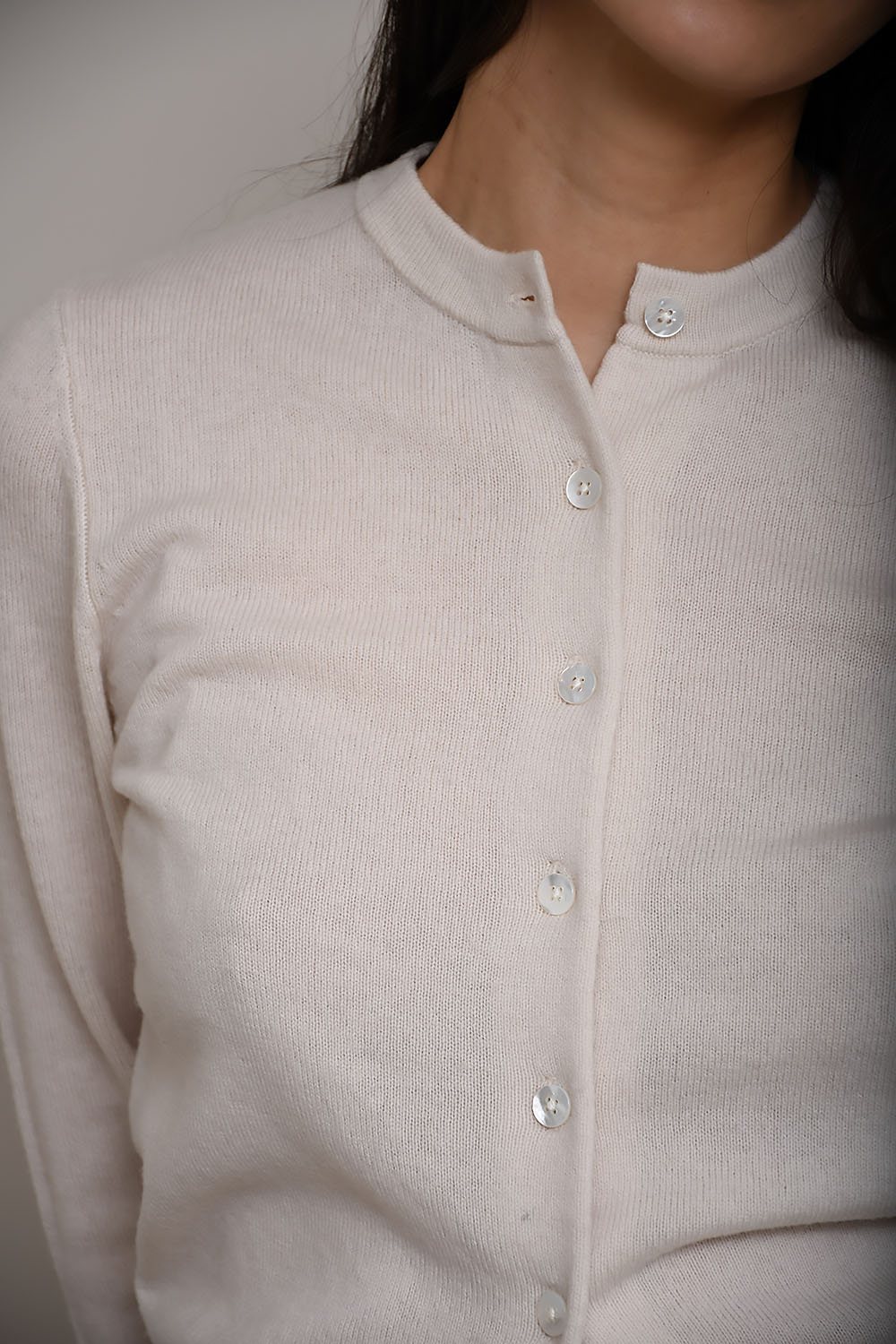 Wool knitted cardigan