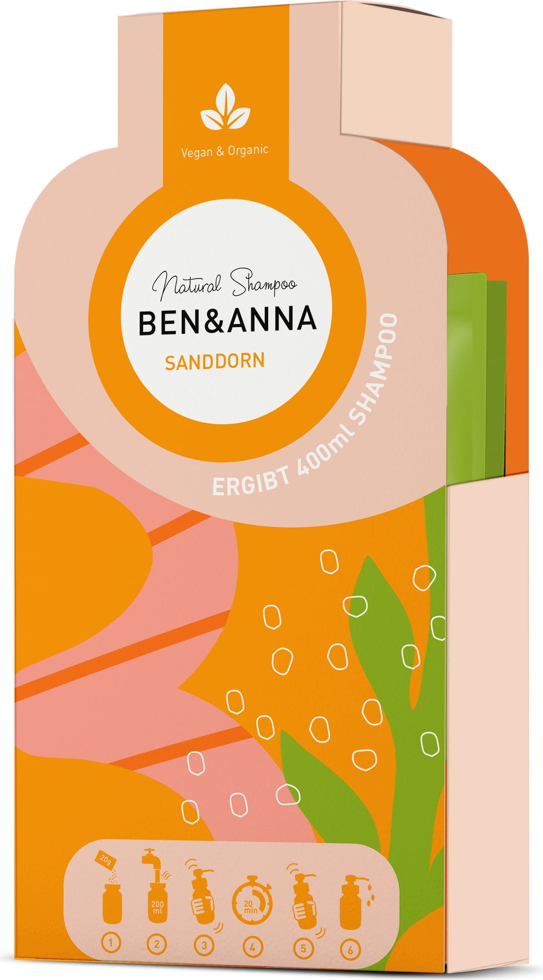 BEN & ANNA  Shampooflakes Aloe Vera, Sanddorn (40 g)