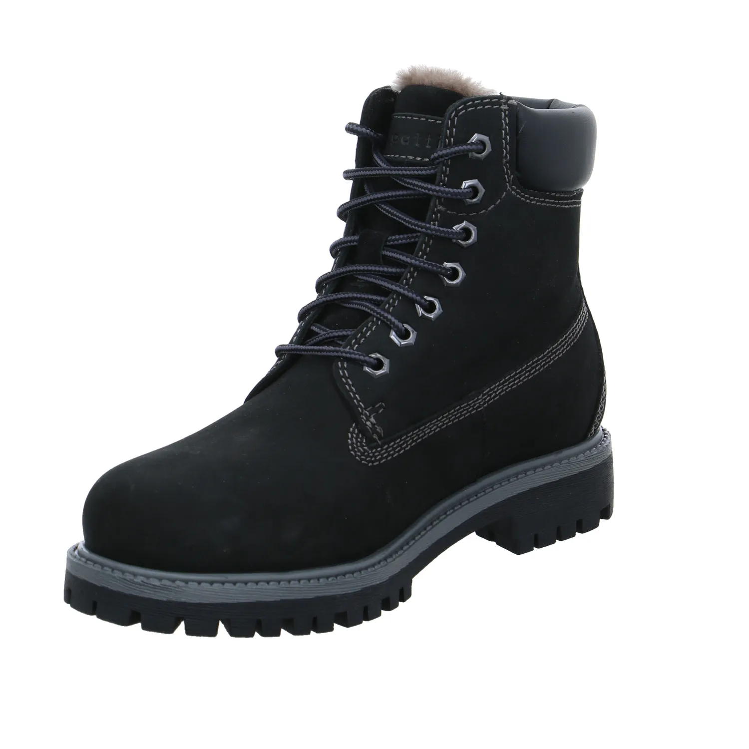 BUGATTI SHOES Winter-Boots Schwarz Leder
