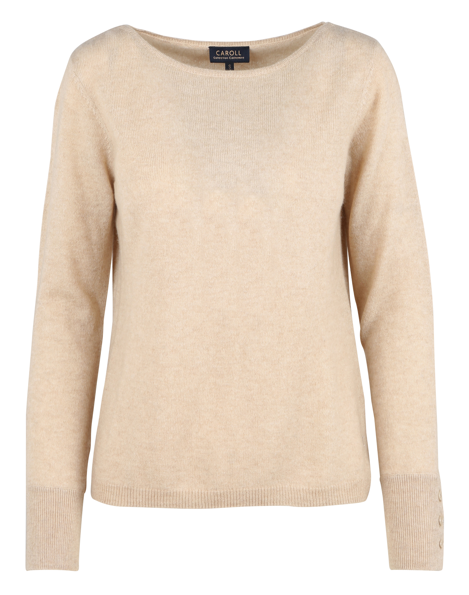 MZOAN - Pull droit col bateau en cachemire | Marron