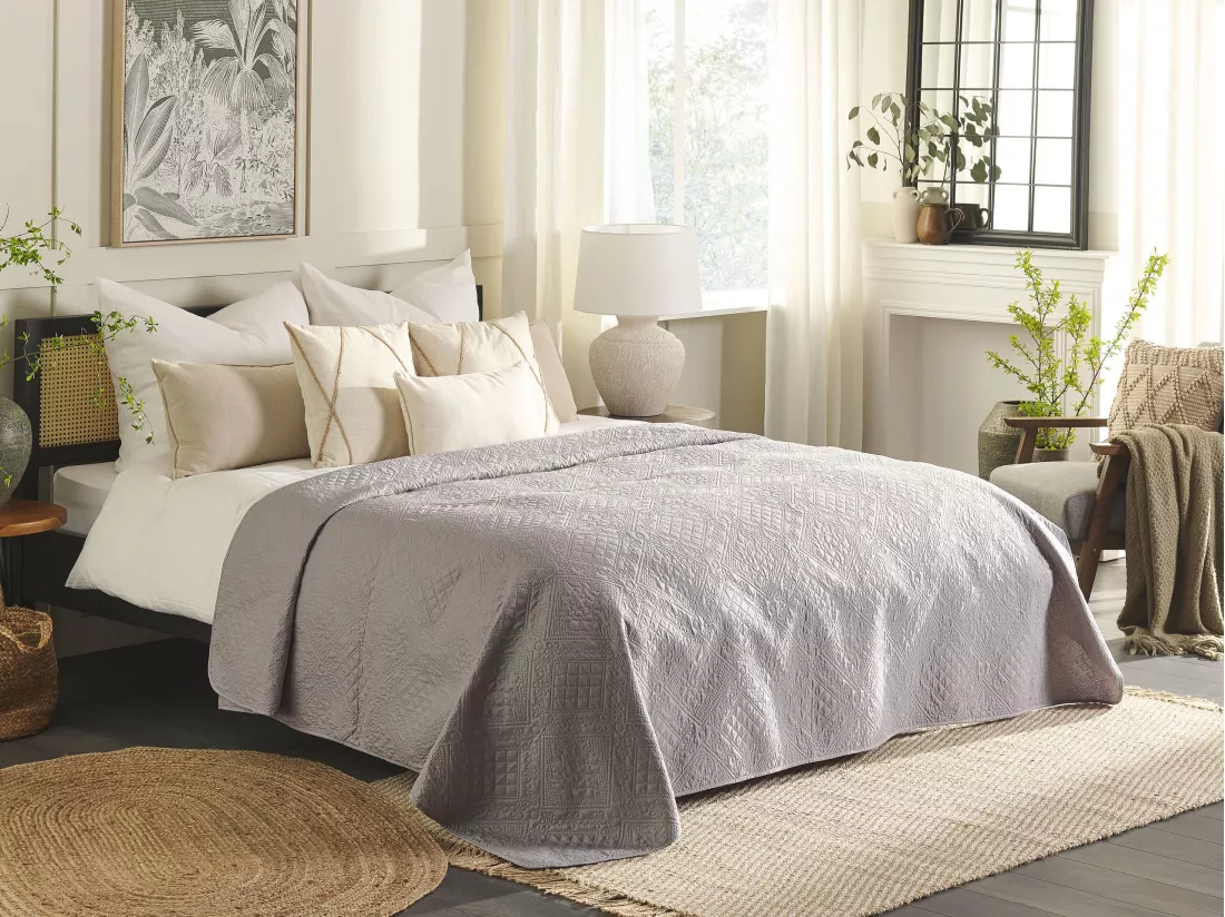 Couvre-lits ALAMUT 200 x 220 cm Gris