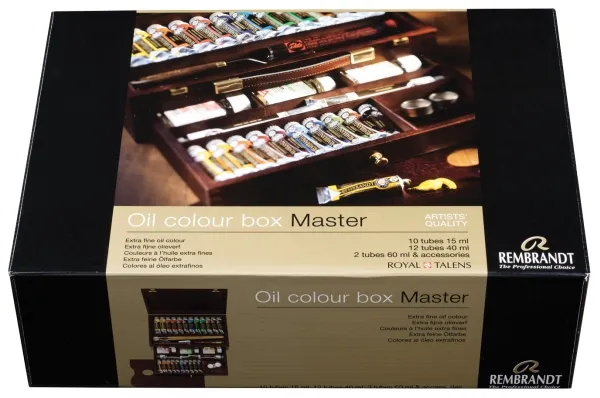 Rembrandt Oil colour wooden box set Master | 10 x   12 x 40 ml   2 x 60 ml   accessories