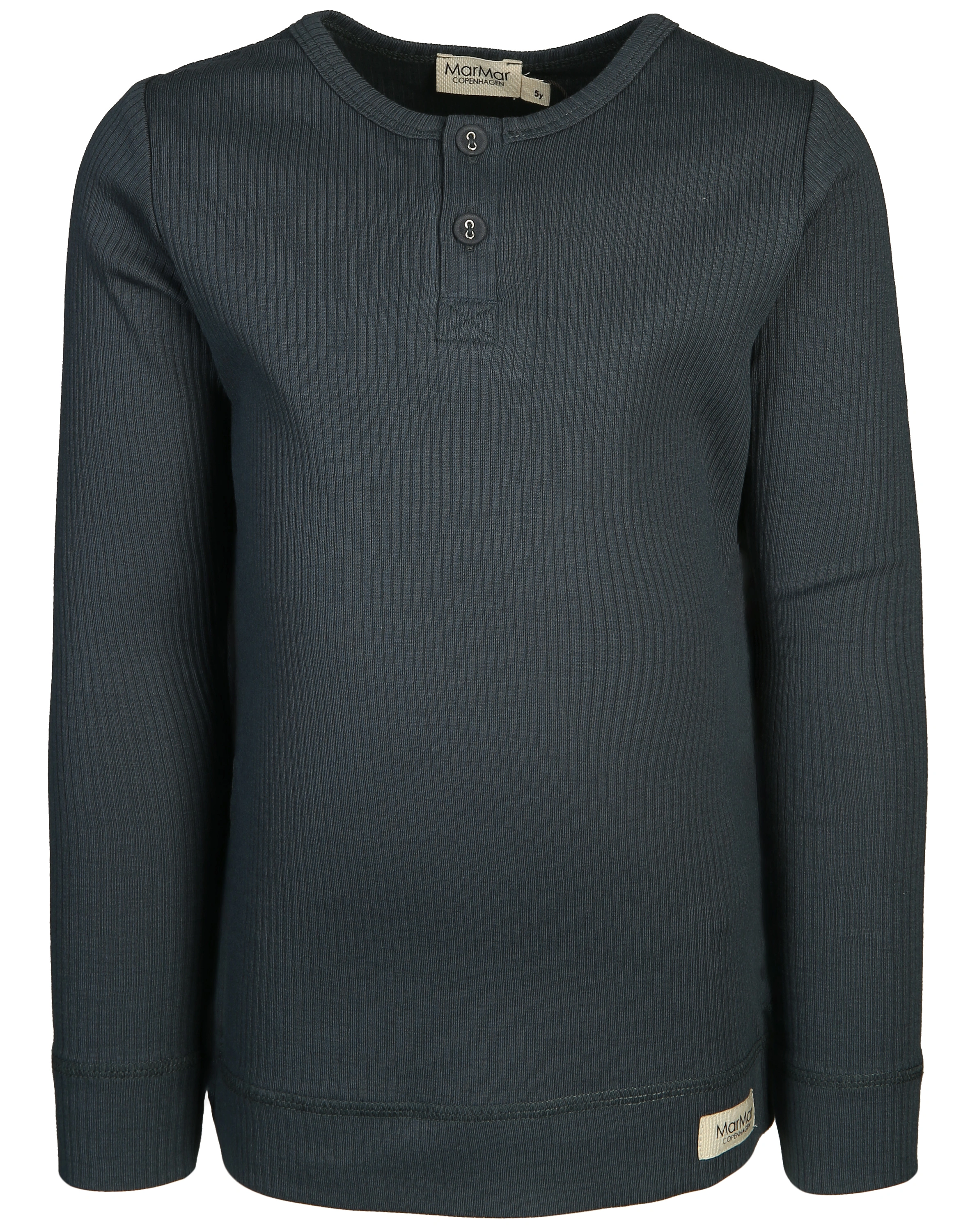 Langarmshirt HENLEY RIB in blue