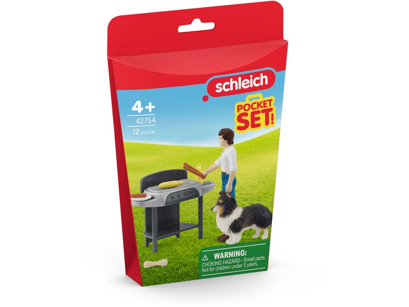 Schleich Spielzeugfigur Horse Club Barbecue mit Tom Mini-Playset fördert kreatives Spielen