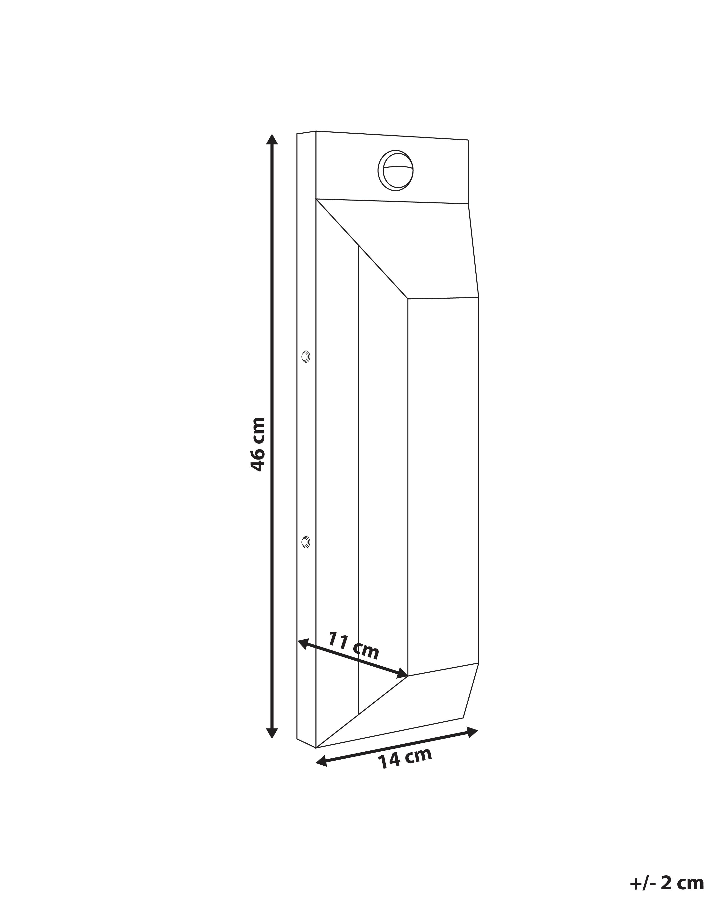 Buiten LED wandlamp MAWZA met bewegingssensor Zwart