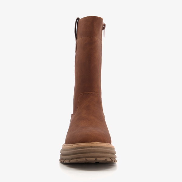 Blue Box hoge meisjes laarzen cognac