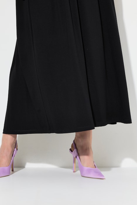 Jerseykleid, A-Linie, Farbe, Carree-Ausschnitt
