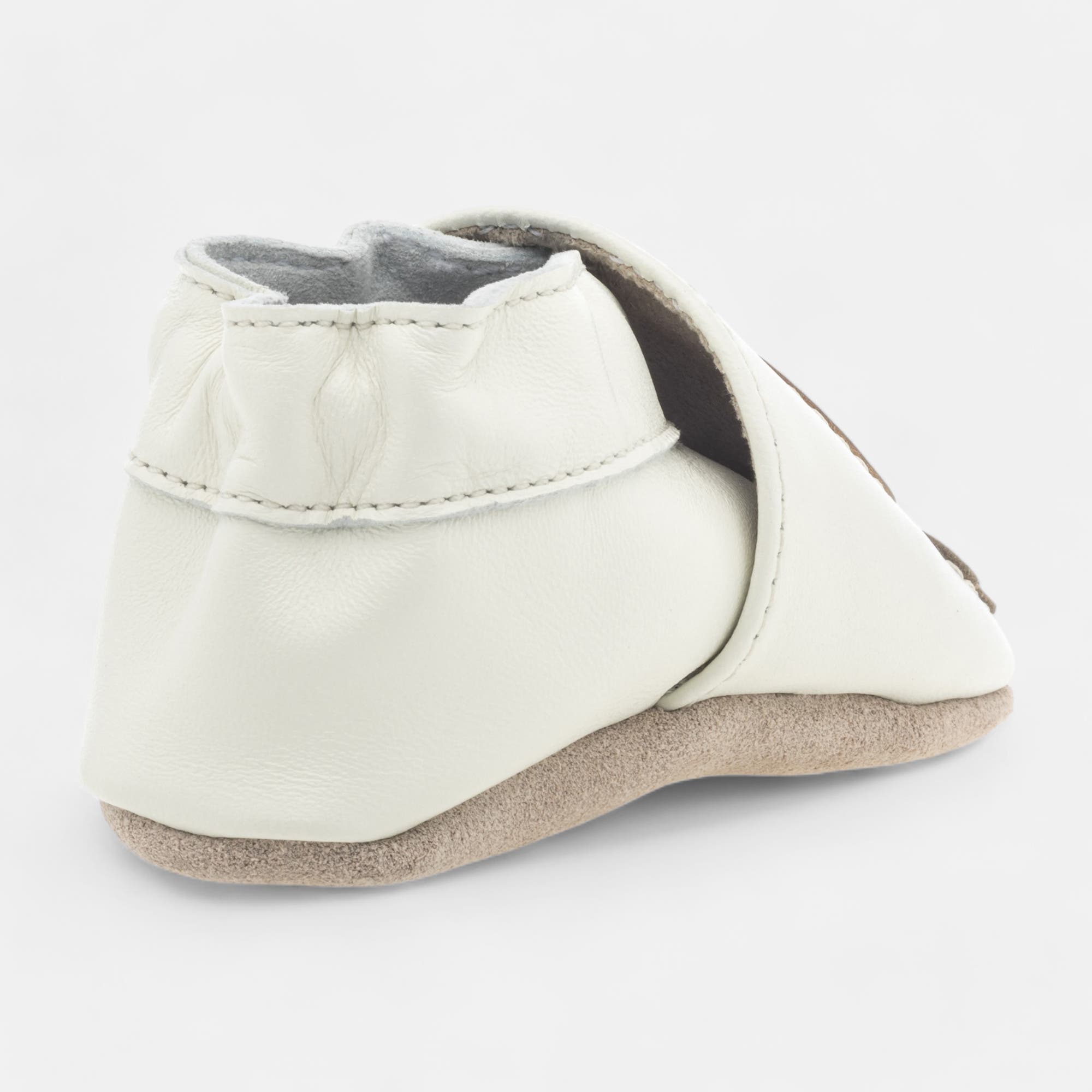 Baskets basses Bébé fille en cuir blanc