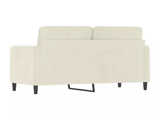Canapé à 2 places Crème 140 cm Velours