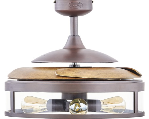 Fanaway Classic plafondventilator Ø 122 cm antiek/donker met afstandsbediening, zomer- en winterfunctie