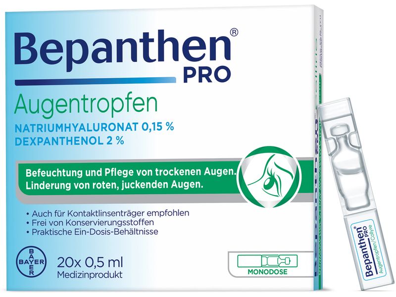 Bepanthen Augentropfen Bepanthen Pro 20 x 0.5 ml Beruhigende Augentropfen