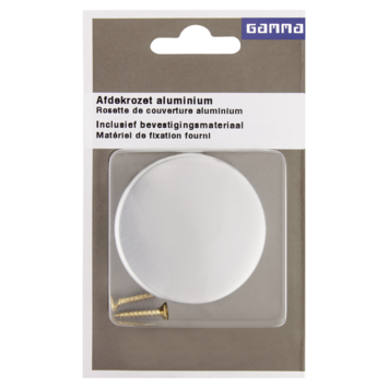 GAMMA afdekrozet rond aluminium
