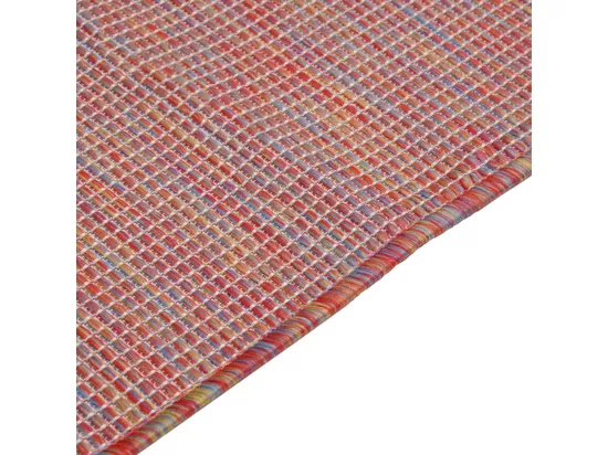 Prolenta Premium - Tapis à tissage plat d'extérieur 100x200 cm Rouge