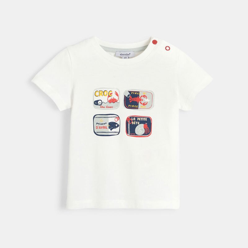 T-shirt manches courtes bébé garçon en jersey beige Absorba Beige