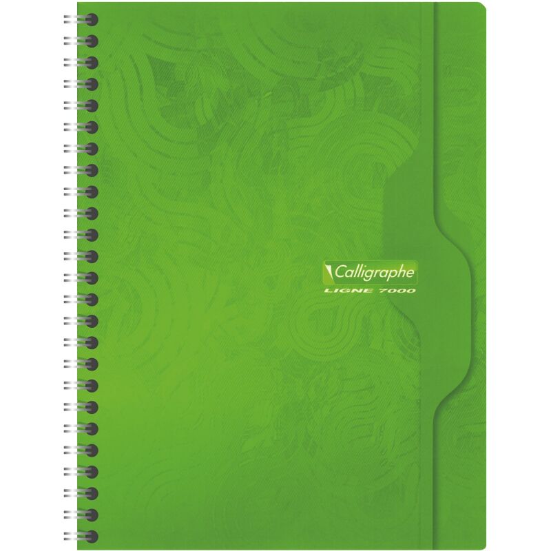Cahier spirale Calligraphe 17 x 22 cm petits carreaux 180 pages