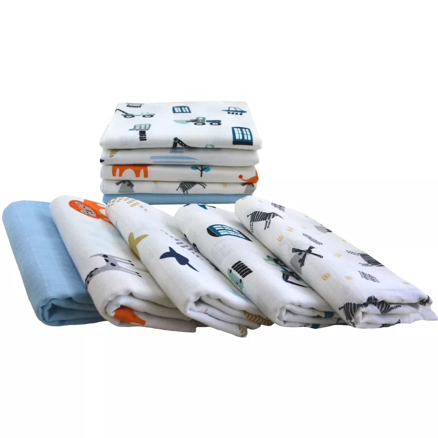 M.M.C. Mullwindel 10 PACK Mix 80x70 cm Mulltücher Jungs Set