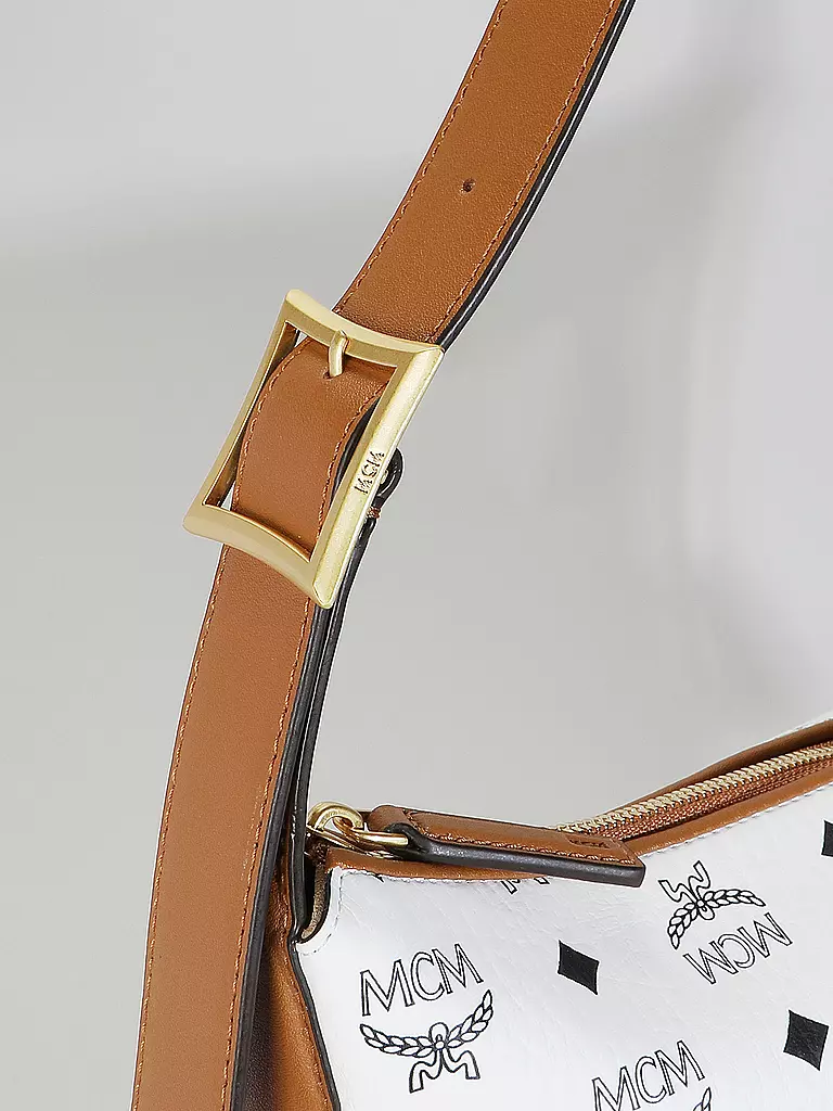 MCM Ledertasche - Hobo AREN Large  weiss