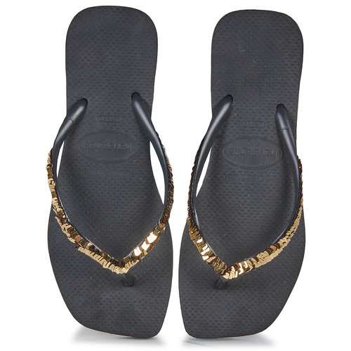 Havaianas - SLIM SQUARE MAGIC SEQUIN - Noir / Doré
