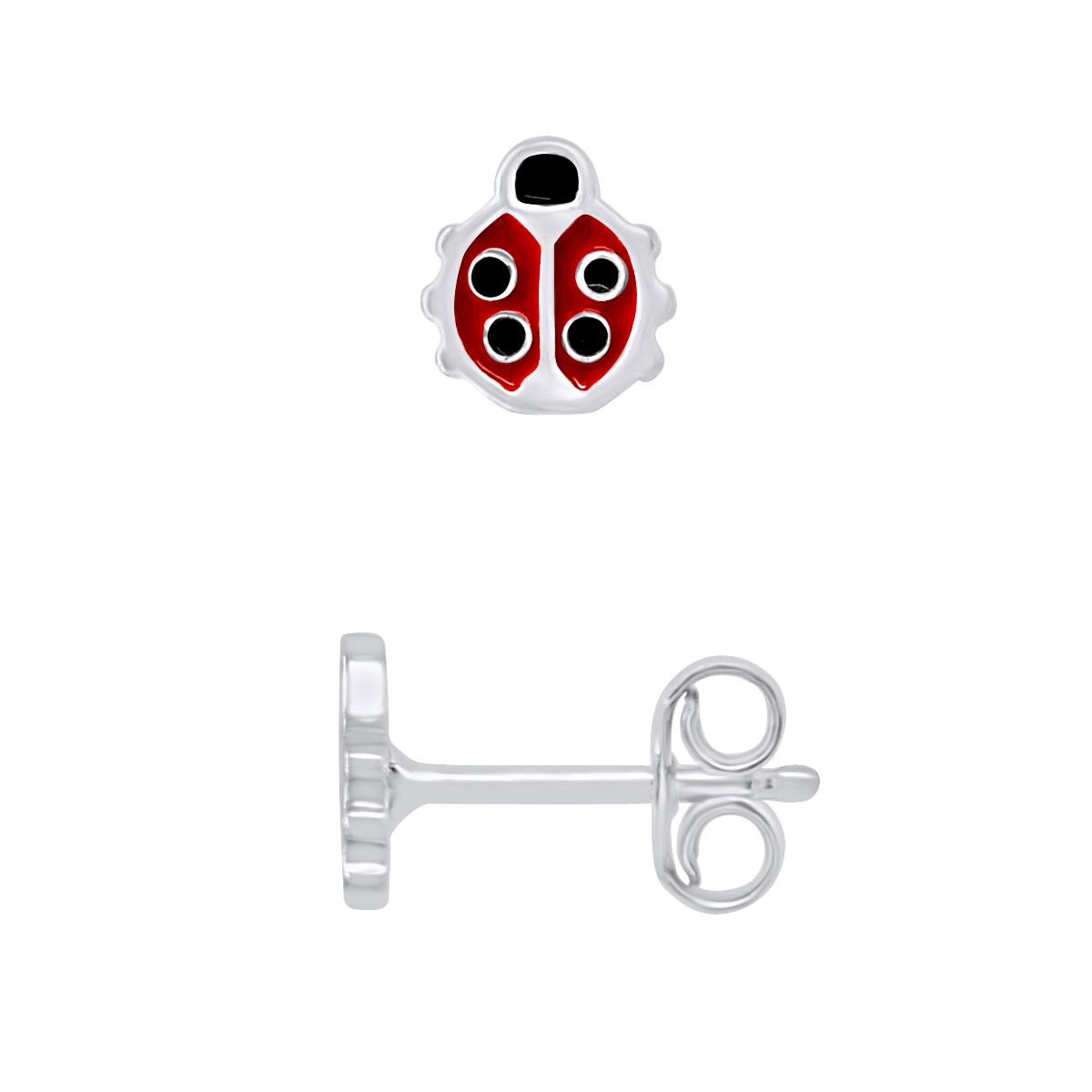 Boucles d'Oreilles COCCINELLE - Argent 925