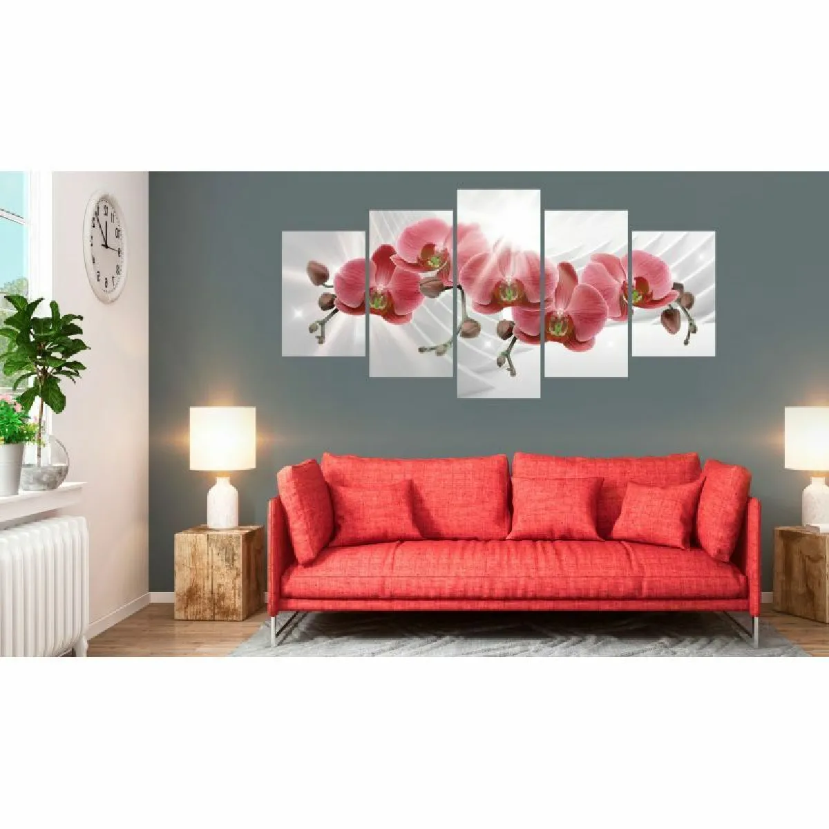 Paris Prix Abstract Garden: Red Orchis - Multicolore