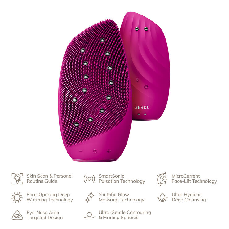 GESKE Sonic Thermo Facial Brush & Face-Lifter | 8 in 1