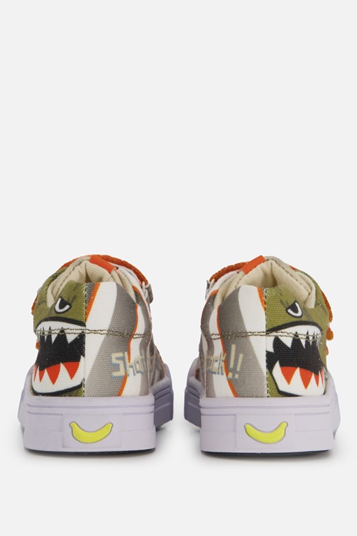 Go Bananas Shark Sneakers groen Canvas