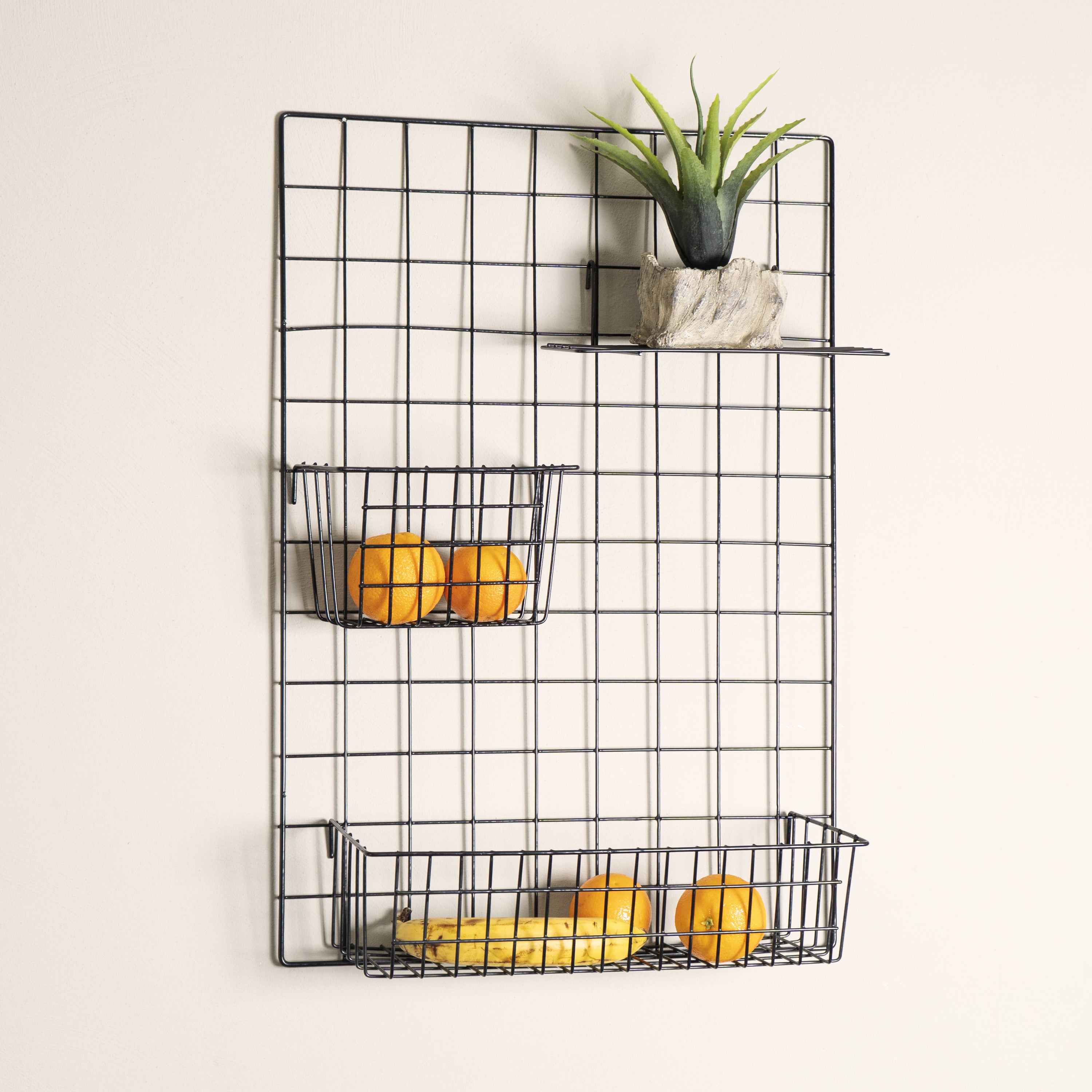 QUVIO Memobord staal + 3 items - Zwart