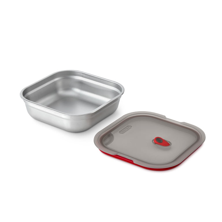 Black+Blum RVS Lunchbox - Geschikt voor Magnetron - Vierkant - 1.1 Ltr