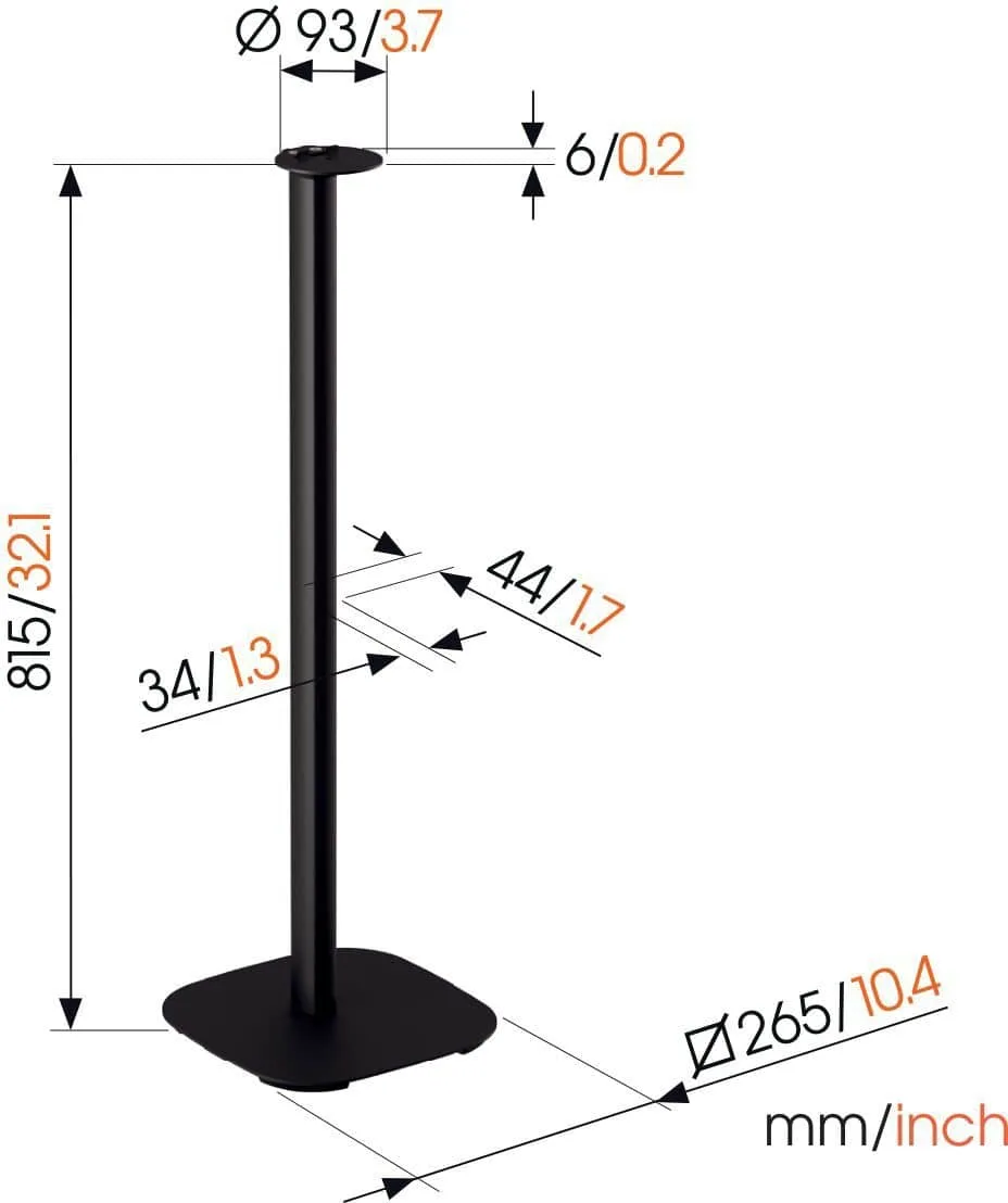 Vogel's SFS 4113 Noir (la pièce) Pieds pour enceintes