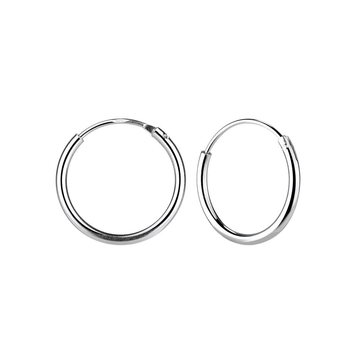 Boucles d'oreilles enfant créoles en argent 925