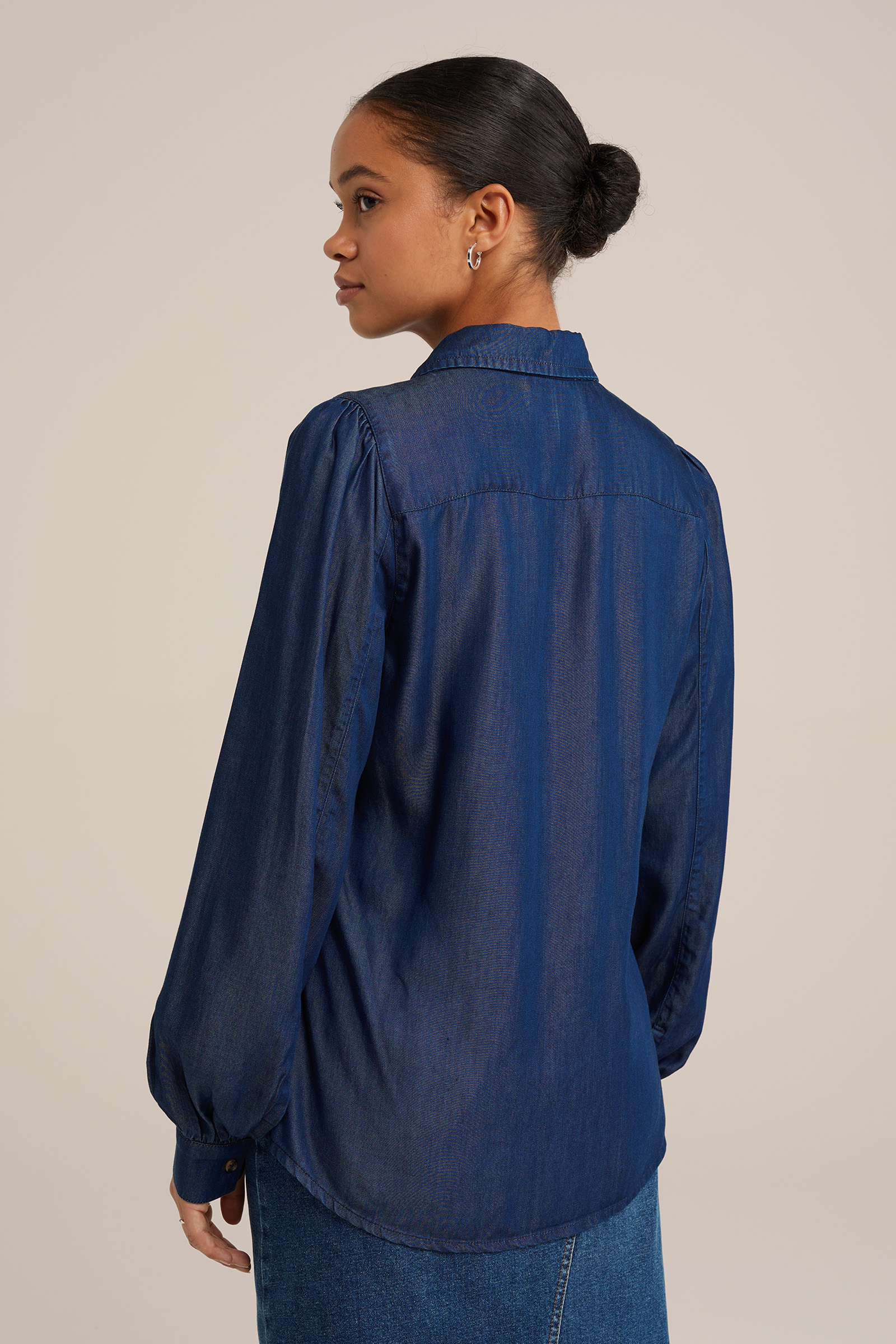 denim blouse Blue Ridge Donkerblauw