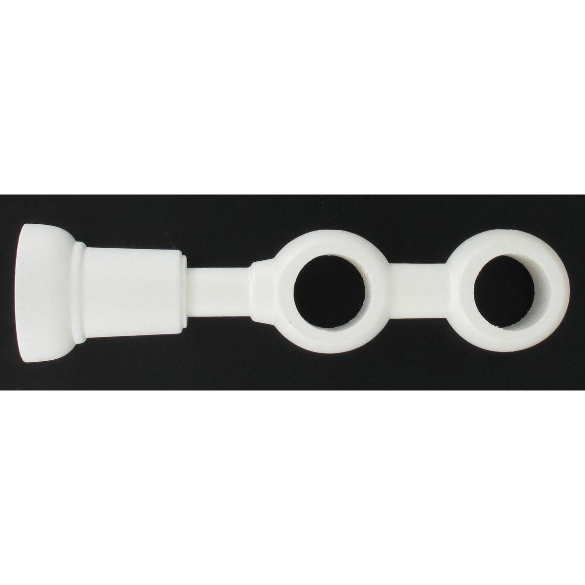 SUPPORT DOUBLE X 2 D28 BLANC