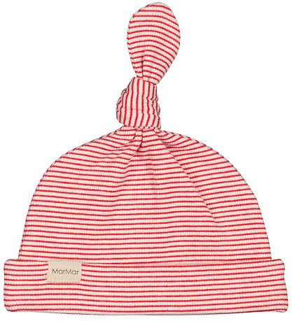 MarMar Mütze - Rib - Modal - Aiki - Rot Stripe