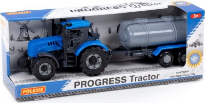 Legetøjs Traktor Med Vogn - Til Børn - Polesie - Blå - 37 CM
