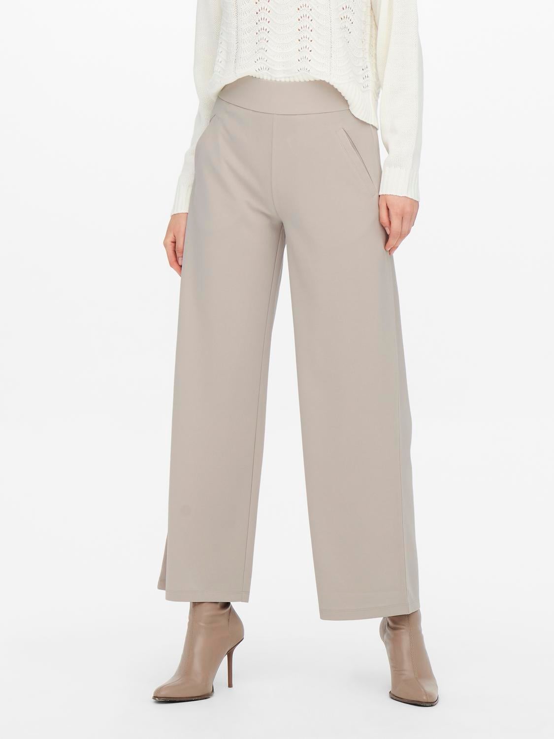 JDYLOUISVILLE Hohe Taille Weiter Beinschnitt Hose mit weitem Beinschnitt Chateau Gray